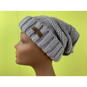 NWT Brook + Bay Beanie for Women Cable Knit Winter Hat Gray